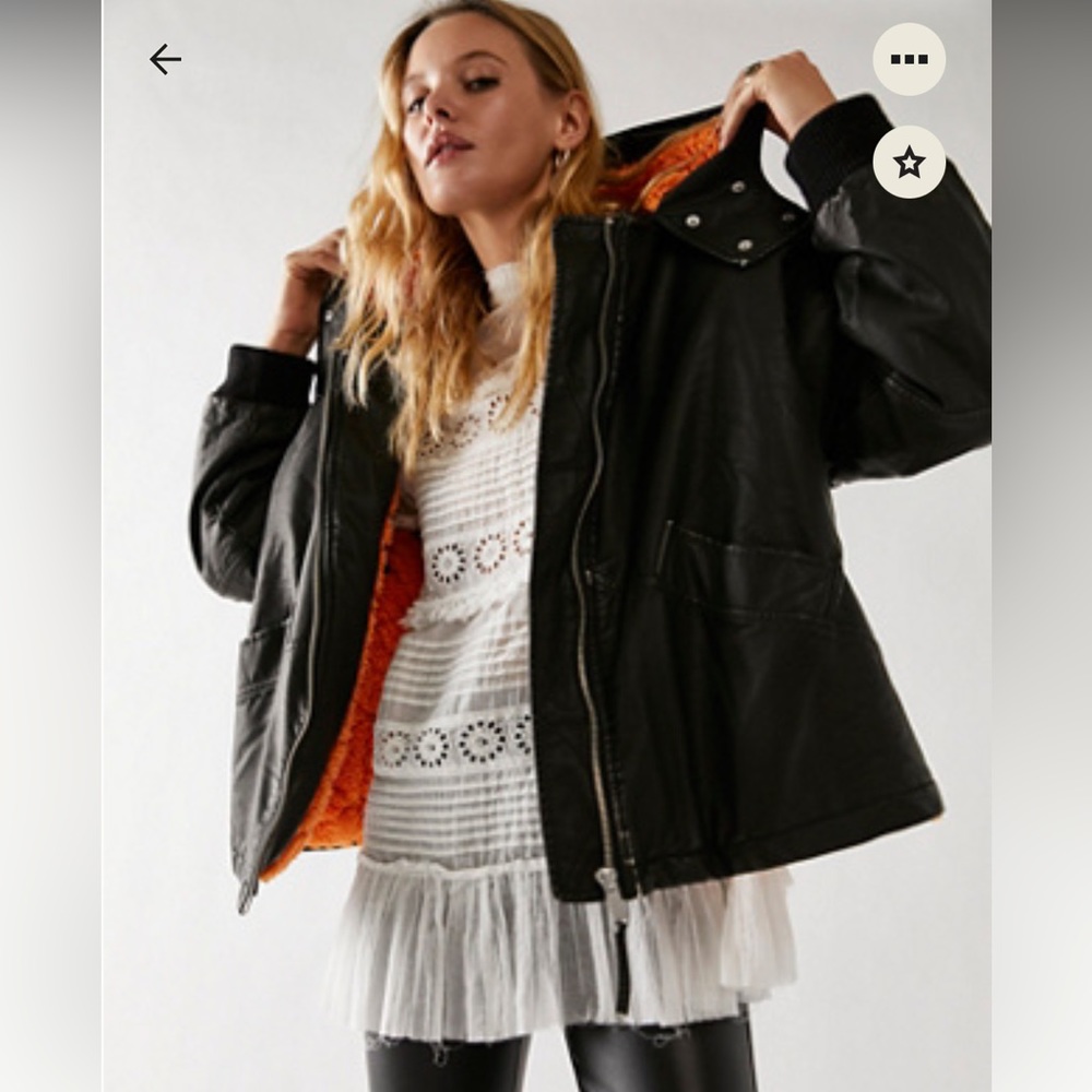 ISO IN SEARCH OF! Free People Moxy Trapeze Vegan Leather Jacket FP